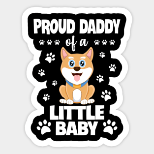 Proud Daddy Of A Little Baby Sticker